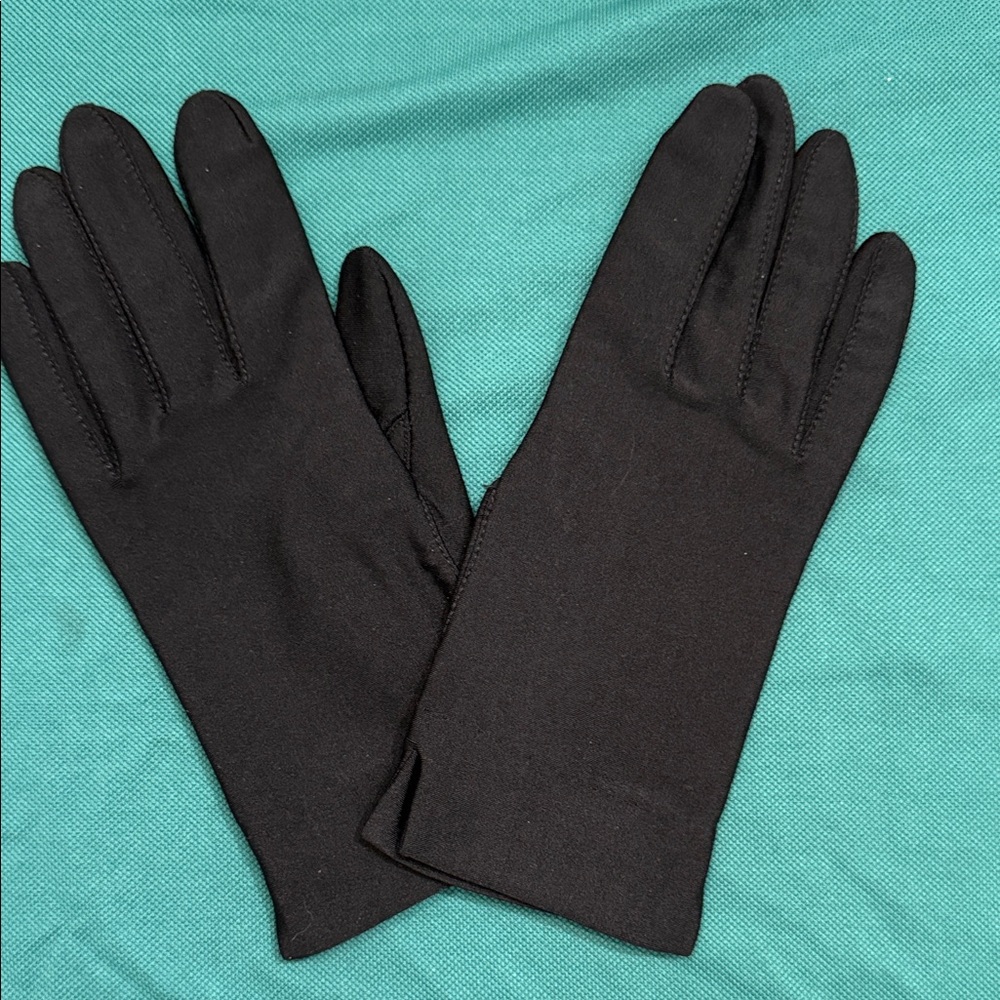 Vintage Aris Black Women's Stretch Gloves -Size Small